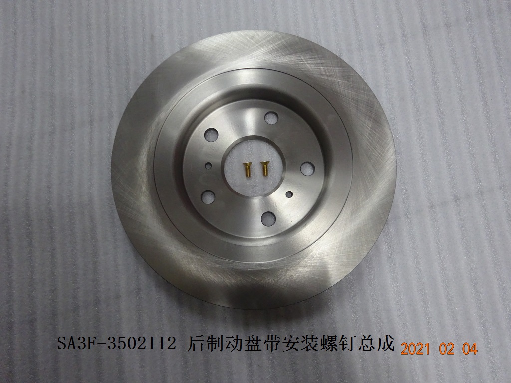 Rear Brake Disc with Mounting Screws Assembly
