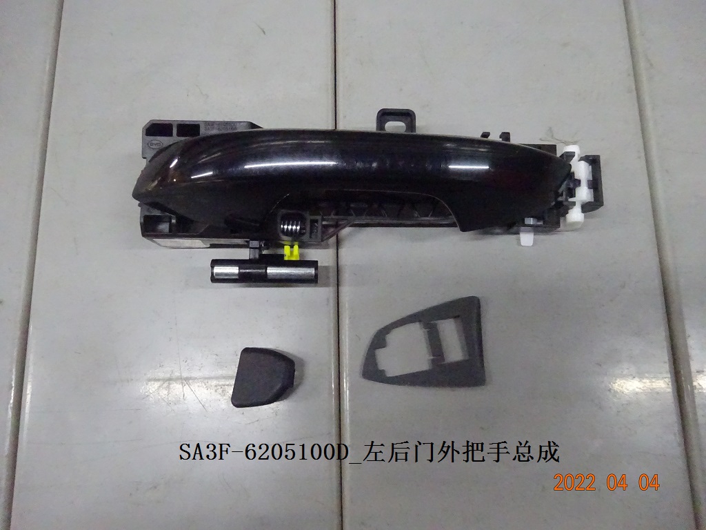 Left rear door outer handle assembly