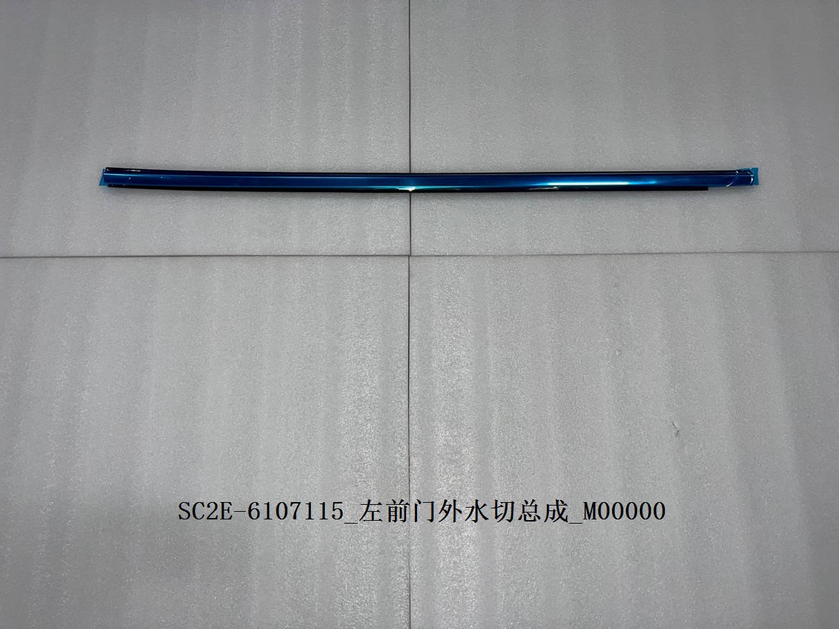 Left front door exterior belt weatherstrip assembly