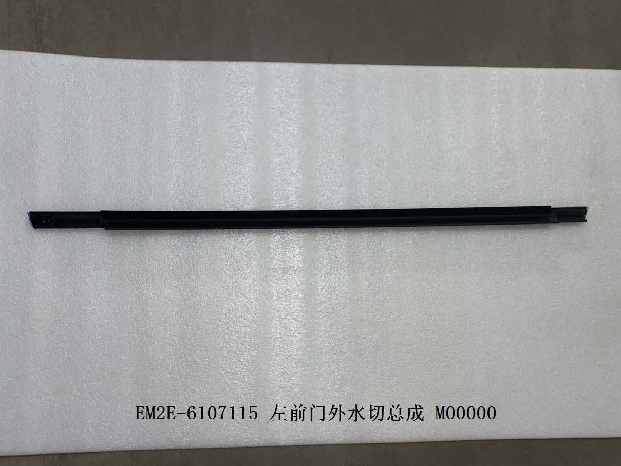 Left front door exterior belt weatherstrip assembly