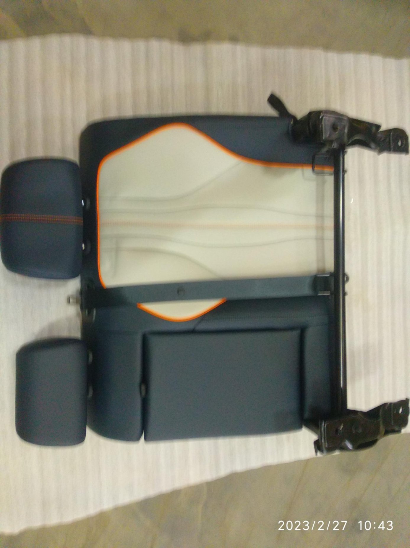 Left Rear Seat Backrest Assembly - Mist Grey