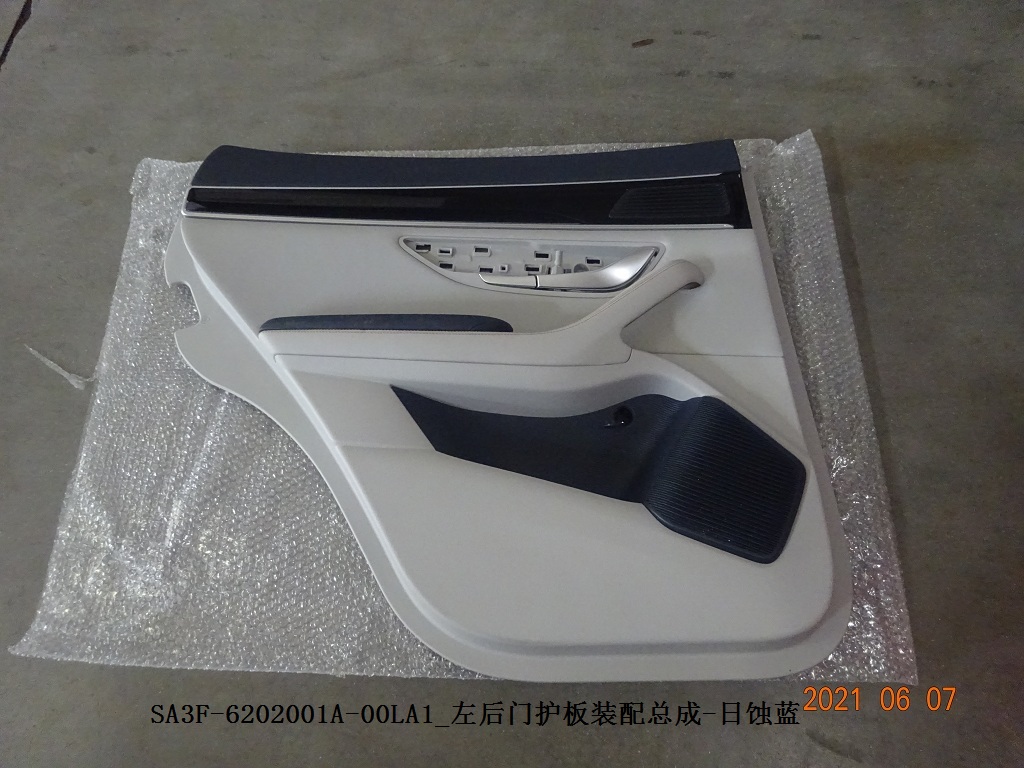 Left rear door trim panel assembly - Eclipse Blue
