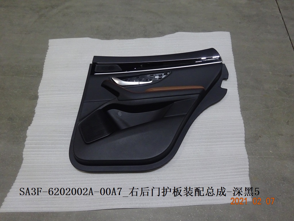 Right rear door trim panel assembly - Deep Black 5