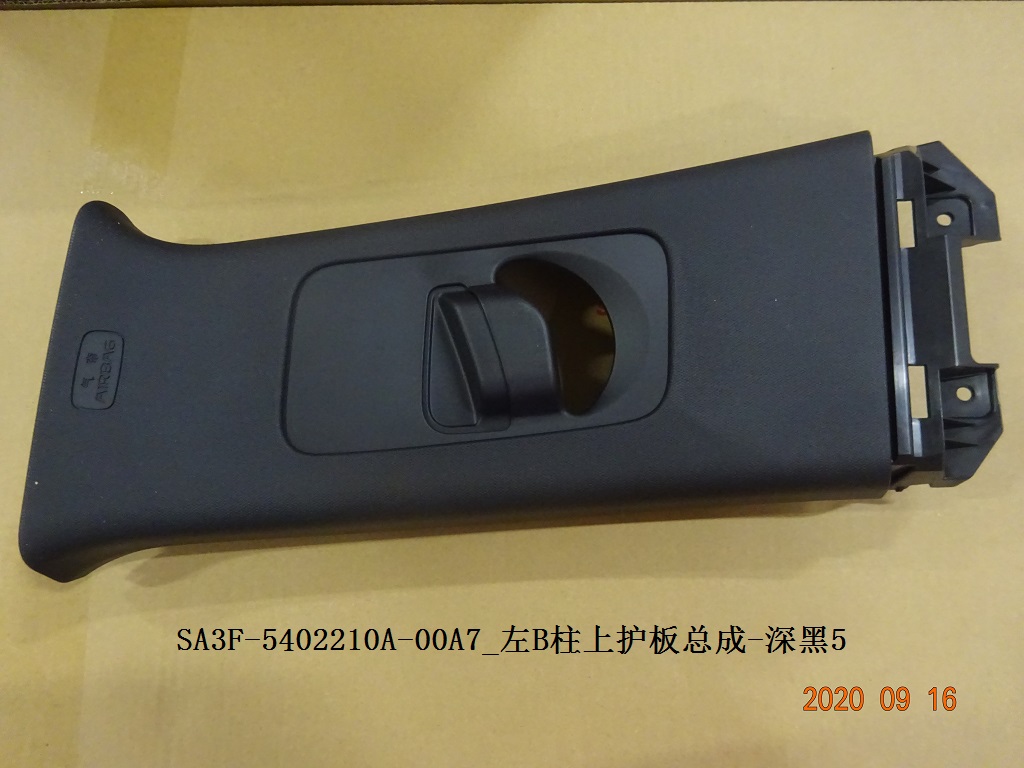 LH B-pillar upper trim panel assembly - Deep Black 5