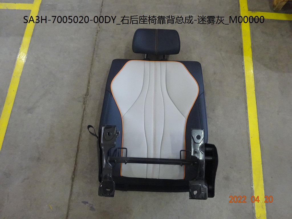 Rear Right Seatback Assembly - Mist Grey