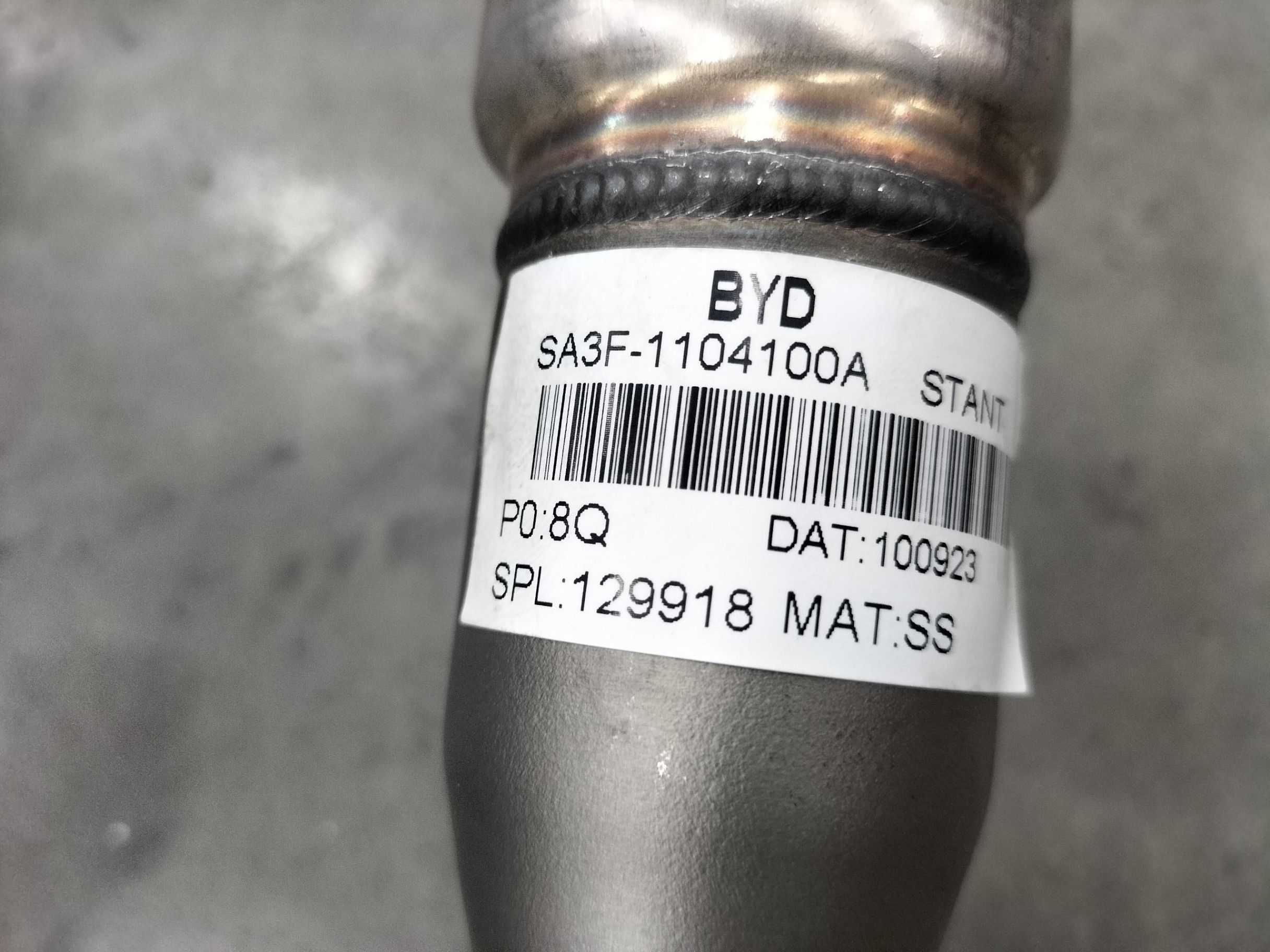 Fuel Filler Hard Pipe Welded Assembly