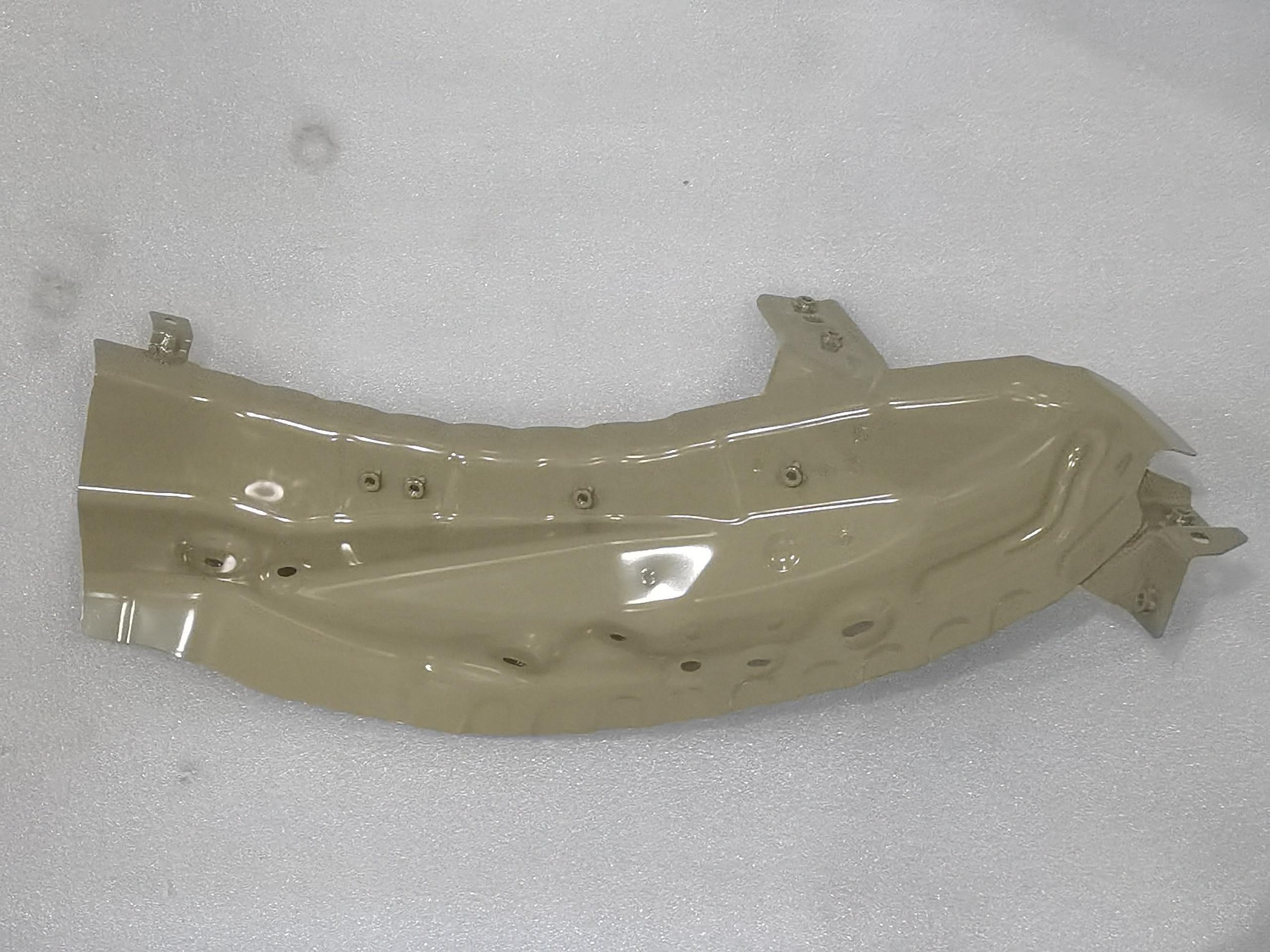 Left front wheel housing upper rail assembly