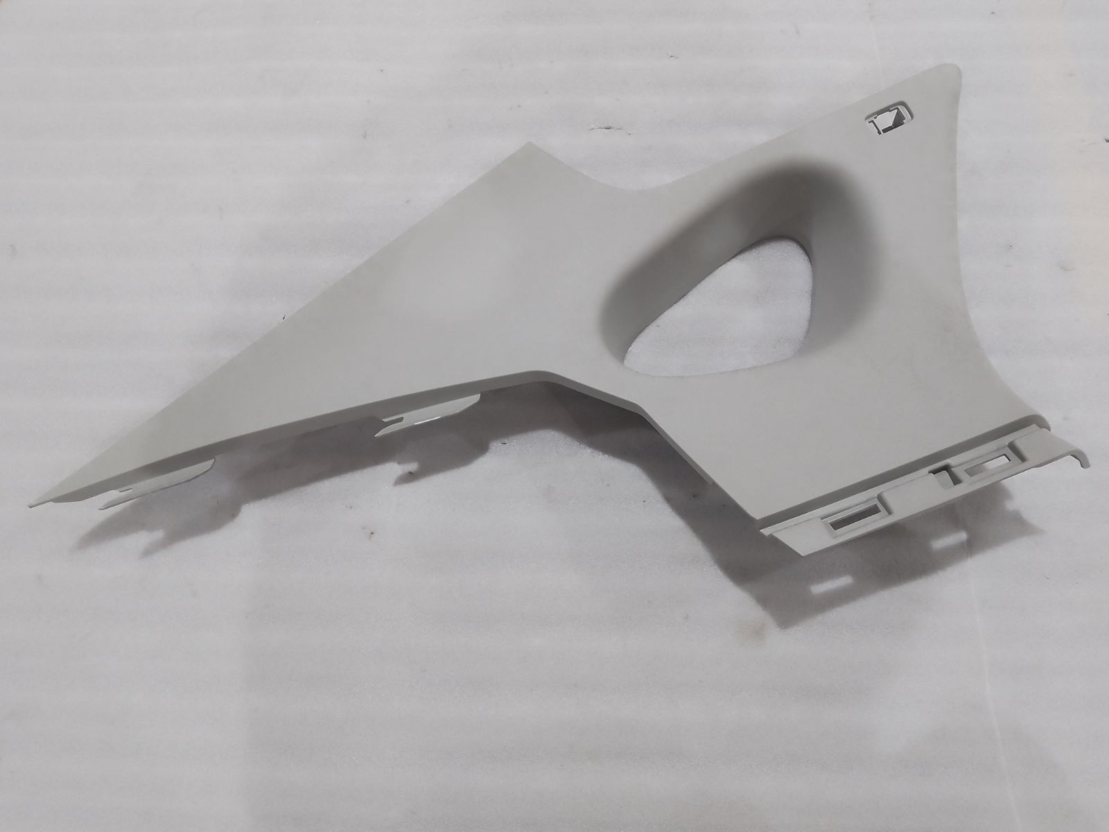 LH C-pillar upper trim panel assembly - Mist Grey